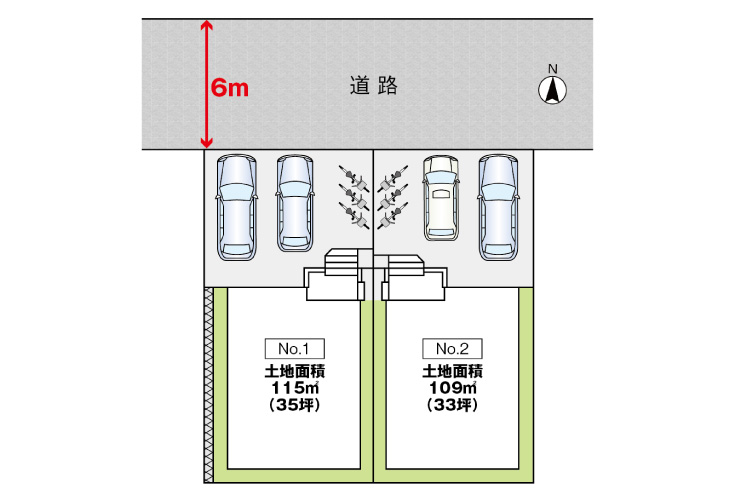 広島市東区戸坂新町1丁目2新築一戸建て分譲住宅区画図