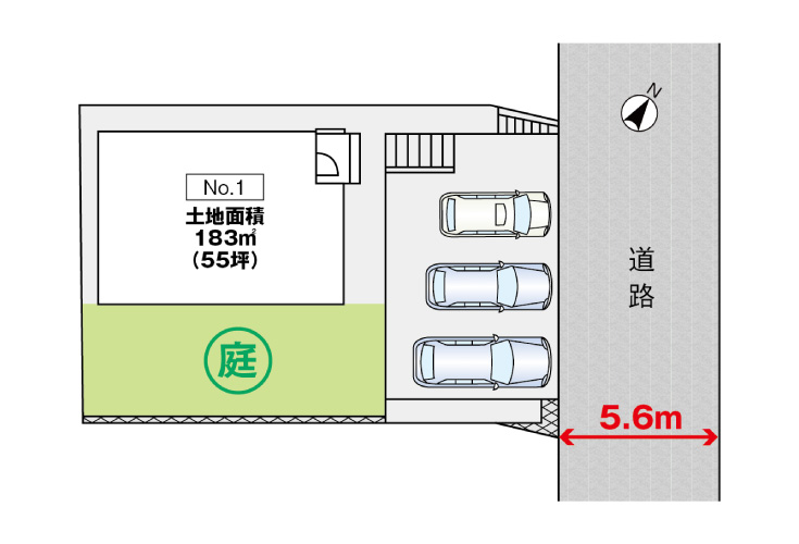 広島市佐伯区薬師が丘2丁目25新築一戸建て分譲住宅区画図