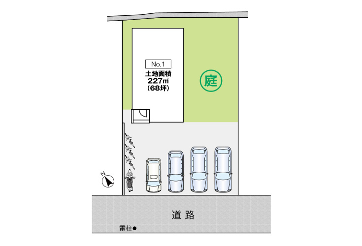 広島市安佐北区可部東2丁目18新築一戸建て住宅区画図