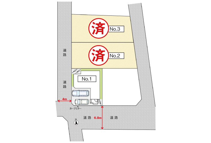 広島市佐伯区五日市中央3丁目9新築一戸建分譲住宅区画図