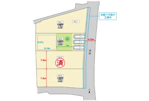 広島市安佐南区上安2丁目43土地分譲住宅区画図