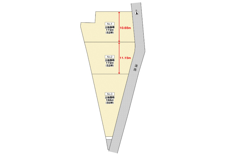 広島市安佐北区可部4丁目46土地分譲住宅区画図