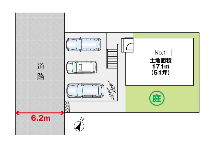 広島市安佐南区高取北1丁目38新築一戸建て分譲住宅区画図