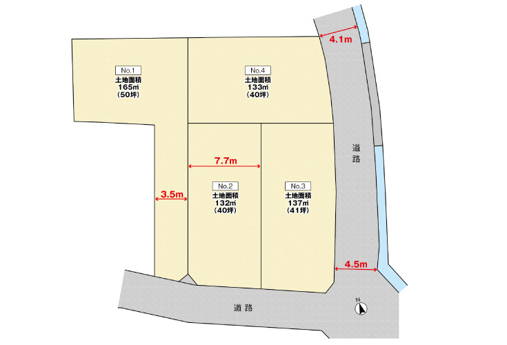 広島市佐伯区八幡3丁目11土地分譲住宅区画図