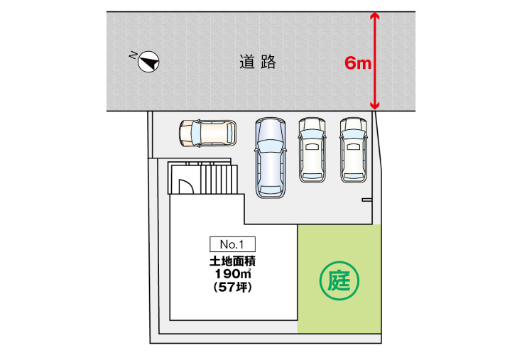 広島市安佐南区相田3丁目17新築一戸建て分譲住宅区画図