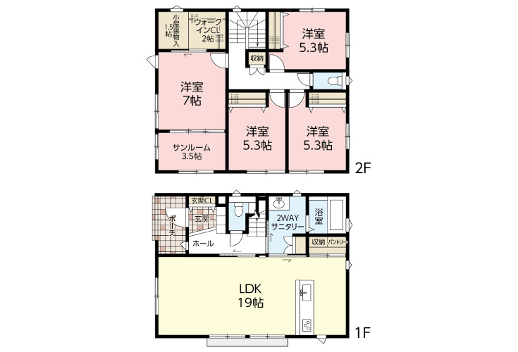 呉市天応宮町2新築戸建て分譲住宅間取り図