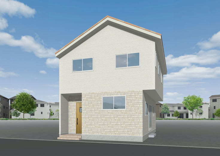 広島市安佐南区上安7丁目6新築戸建て分譲住宅外観