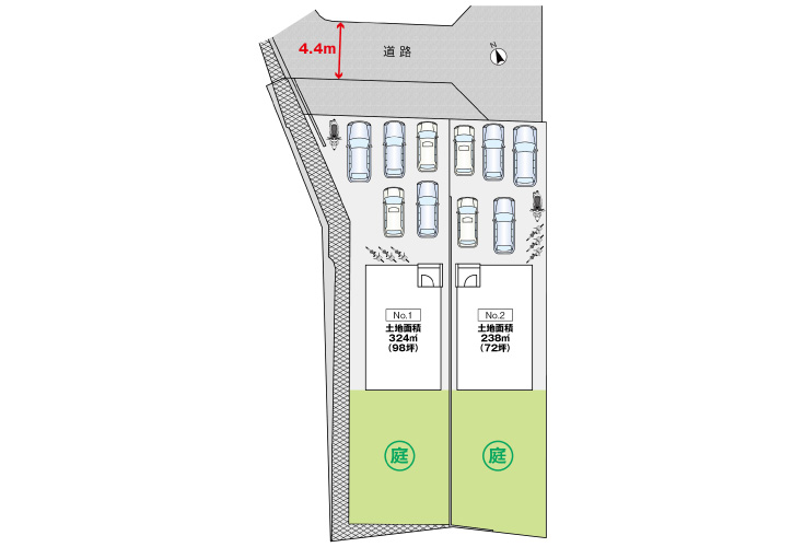 広島市安佐北区口田南4丁目48新築戸建分譲住宅区画図